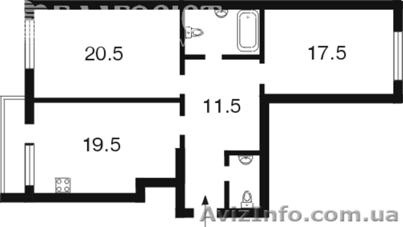 2-к квартира по просп. Григоренко 28. Двостороння. - <ro>Изображение</ro><ru>Изображение</ru> #1, <ru>Объявление</ru> #83891