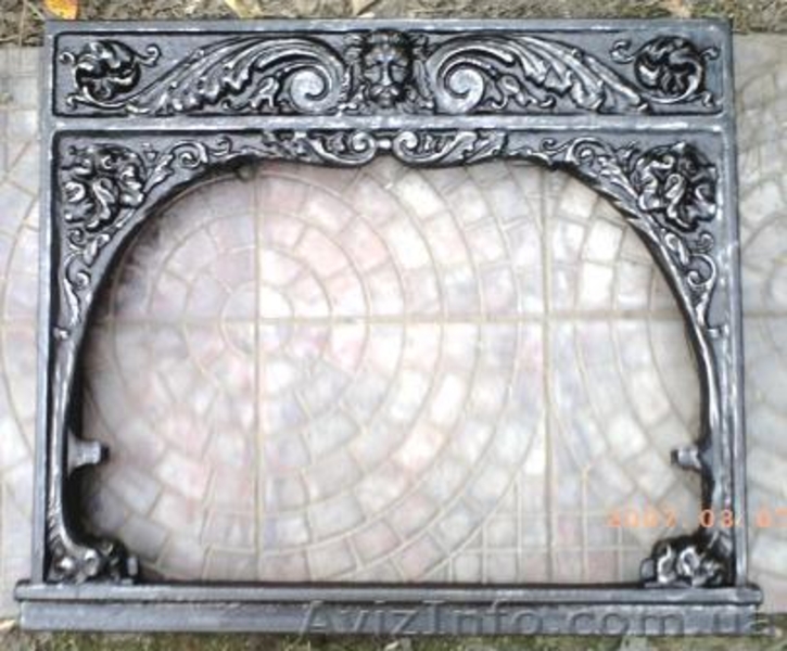 Старинное обрамление решетки  камина,  чугун,  литье, - <ro>Изображение</ro><ru>Изображение</ru> #1, <ru>Объявление</ru> #142424