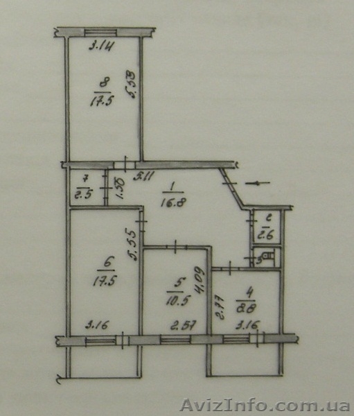 Продам 3-ех комнатную кв.в Боярке - <ro>Изображение</ro><ru>Изображение</ru> #2, <ru>Объявление</ru> #158664