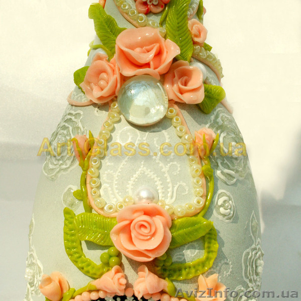 Свадебные бокалы и шампанское ручной работы. - <ro>Изображение</ro><ru>Изображение</ru> #5, <ru>Объявление</ru> #256133