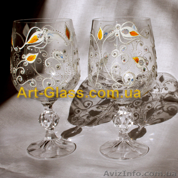 Свадебные бокалы и шампанское ручной работы. - <ro>Изображение</ro><ru>Изображение</ru> #6, <ru>Объявление</ru> #256133