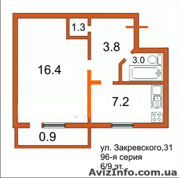 Продам 1 ком., ул. Закревского  СВОЯ. Без комиссии - <ro>Изображение</ro><ru>Изображение</ru> #2, <ru>Объявление</ru> #302152