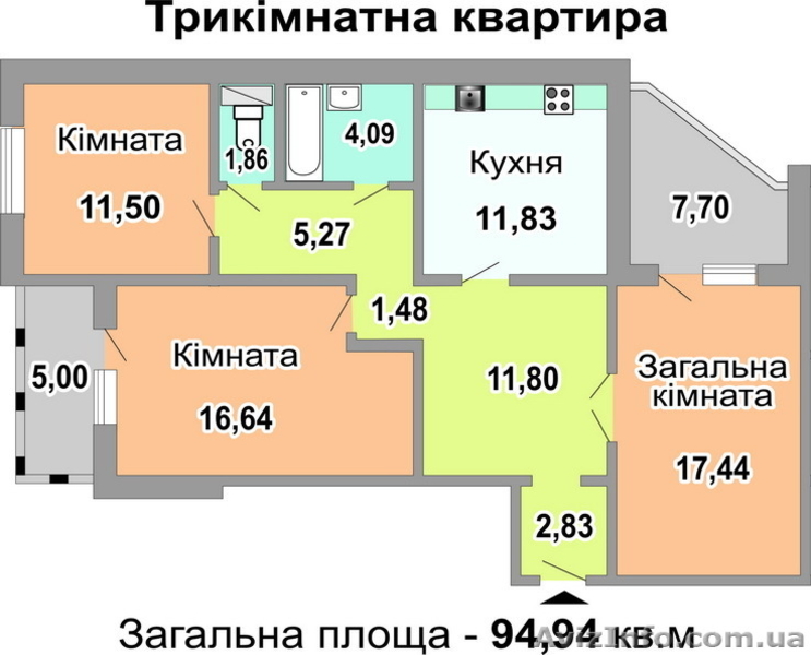 Продажа 3х коматных в  новострое  S 95, S 98 кв.м,  Троещина 14 - <ro>Изображение</ro><ru>Изображение</ru> #1, <ru>Объявление</ru> #336018