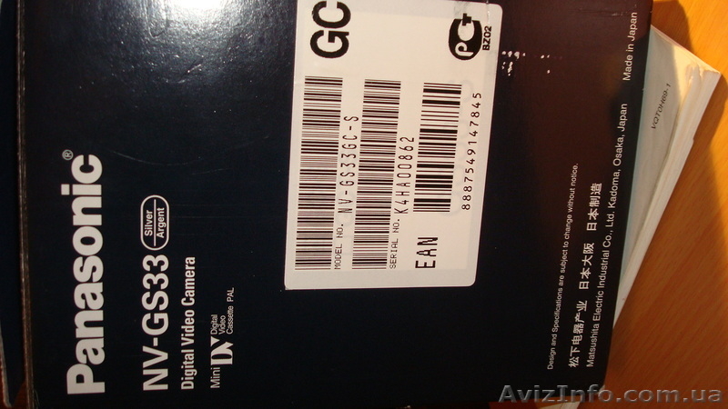 Видеокамера Nv-Gs33 -Mini Dv Panasonic (Япония) .Состояние отличное! - <ro>Изображение</ro><ru>Изображение</ru> #3, <ru>Объявление</ru> #328616