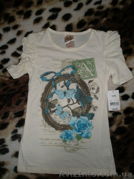 Продам фирменную футболочку для девочки, америк.размер S 7/8, куплена в США - <ro>Изображение</ro><ru>Изображение</ru> #1, <ru>Объявление</ru> #377892