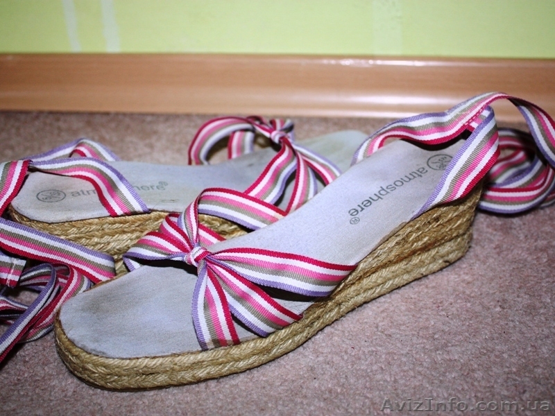 Босоножки (39) на танкетке, ткань, Atmosphere - <ro>Изображение</ro><ru>Изображение</ru> #2, <ru>Объявление</ru> #398572