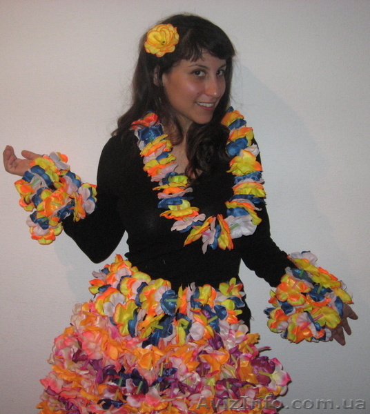 Гавайские леи, юбки, заколки, венок на голову. - <ro>Изображение</ro><ru>Изображение</ru> #4, <ru>Объявление</ru> #509106