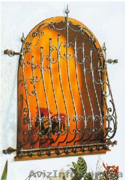 Решетки на окна из черного металла, с коваными элементами - <ro>Изображение</ro><ru>Изображение</ru> #1, <ru>Объявление</ru> #529955