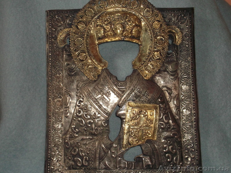 оклад к иконе "Св.Николай Чудотворец" - <ro>Изображение</ro><ru>Изображение</ru> #3, <ru>Объявление</ru> #520037