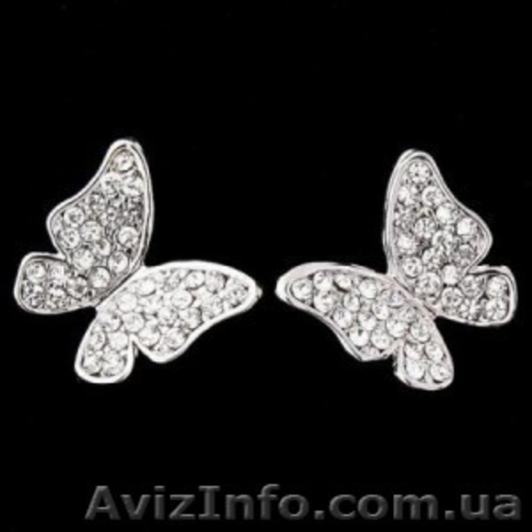 серьги бабочки золото 2,93 циркон 0,25 цена 1465грн - <ro>Изображение</ro><ru>Изображение</ru> #3, <ru>Объявление</ru> #620562