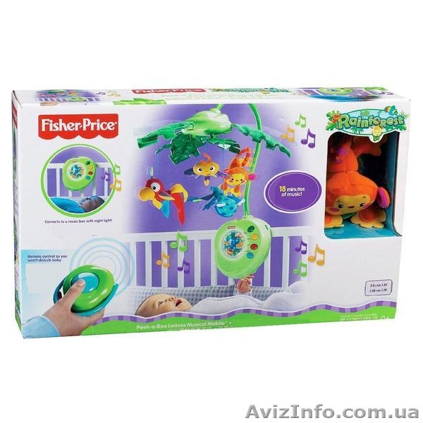 Новый в наличии музыкальный мобиль "Тропический лес" Fisher Price - <ro>Изображение</ro><ru>Изображение</ru> #6, <ru>Объявление</ru> #727693