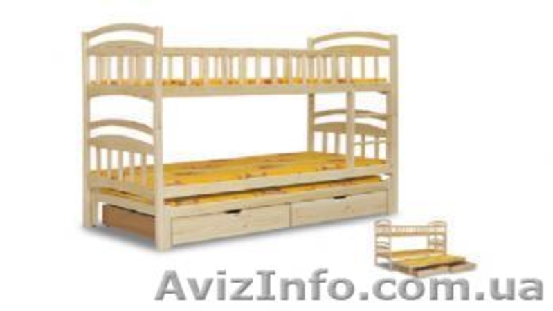 Выгодное предложение от завода-изготовителя! Детские двухъярусные кровати из нат - <ro>Изображение</ro><ru>Изображение</ru> #5, <ru>Объявление</ru> #757522