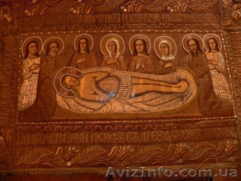 Церковная утварь-плащаница царских времен.Ручная работа-вышивка канителью. - <ro>Изображение</ro><ru>Изображение</ru> #1, <ru>Объявление</ru> #790193