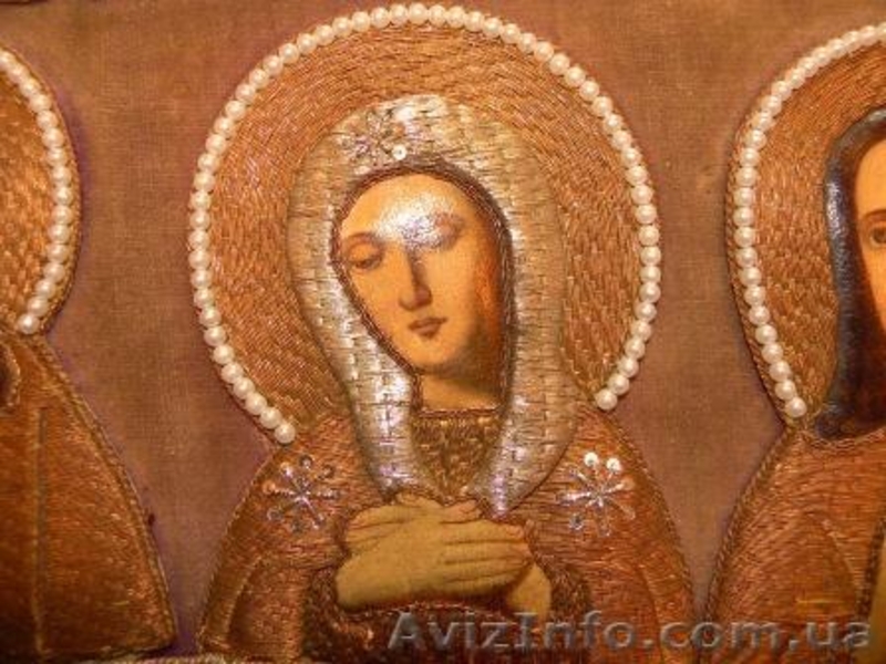 Церковная утварь-плащаница царских времен.Ручная работа-вышивка канителью. - <ro>Изображение</ro><ru>Изображение</ru> #2, <ru>Объявление</ru> #790193