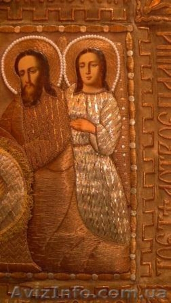 Церковная утварь-плащаница царских времен.Ручная работа-вышивка канителью. - <ro>Изображение</ro><ru>Изображение</ru> #3, <ru>Объявление</ru> #790193