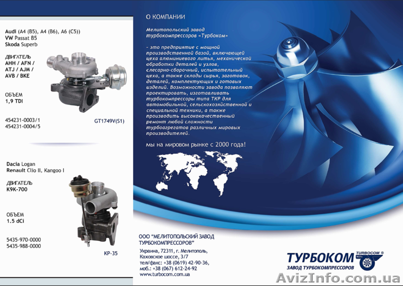 турбокомпрессоры на иномарки Garret, Holset, BorgWarner, MHI, IHI и другие - <ro>Изображение</ro><ru>Изображение</ru> #1, <ru>Объявление</ru> #811074