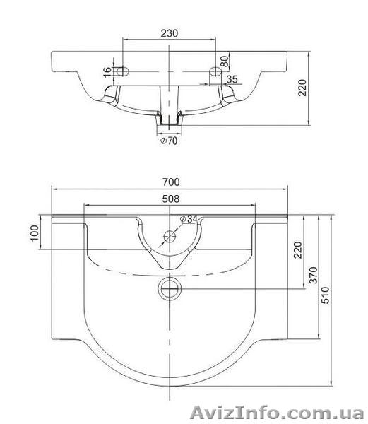 Продам умывальник керамин новый - <ro>Изображение</ro><ru>Изображение</ru> #3, <ru>Объявление</ru> #827774