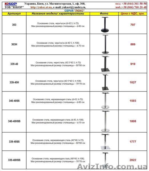 Основания для столов киев, основа для стола киев, опора стола киев - <ro>Изображение</ro><ru>Изображение</ru> #1, <ru>Объявление</ru> #819370