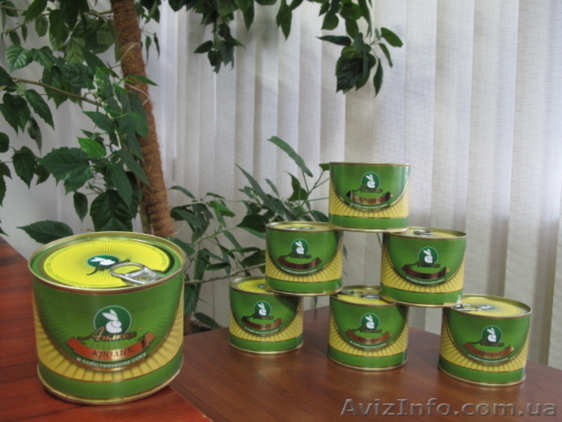 Мясо кроля в собственном соку ж/б 525 гр. - <ro>Изображение</ro><ru>Изображение</ru> #1, <ru>Объявление</ru> #857138