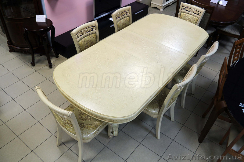 Обеденный стол DM-P22 и 6 стульев Classic 8037 - <ro>Изображение</ro><ru>Изображение</ru> #1, <ru>Объявление</ru> #890608