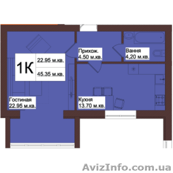 1 комнатная квартира, новый дом, кирпичный, есть лифт, кухня-гостиная - <ro>Изображение</ro><ru>Изображение</ru> #10, <ru>Объявление</ru> #897676