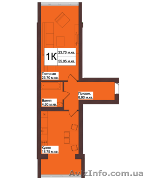 Продается 1 комнатная квартира в новом кирпичном доме с лифтом, просторная кухня - <ro>Изображение</ro><ru>Изображение</ru> #4, <ru>Объявление</ru> #897681