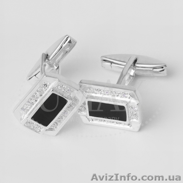 Продаю запонки с цирконием/эмалью. Серебро 925 пробы.  - <ro>Изображение</ro><ru>Изображение</ru> #6, <ru>Объявление</ru> #903471