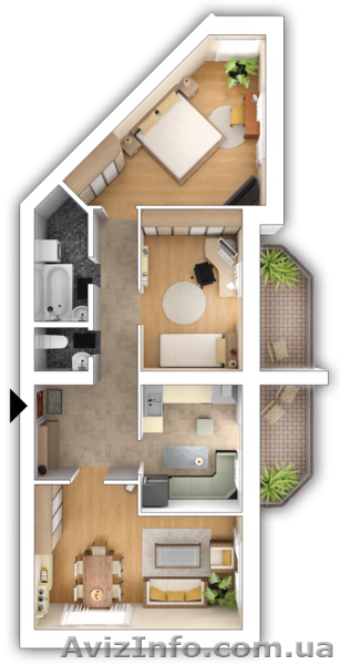 Трехкомнатные квартиры (угловые) в ЖК "Петровский квартал" - <ro>Изображение</ro><ru>Изображение</ru> #5, <ru>Объявление</ru> #787759