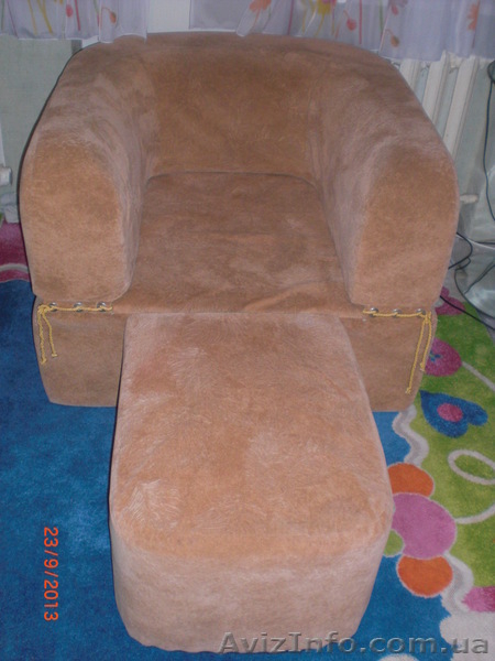 Продам Кресло бескаркасное в Киеве ,Цвет-бежевый в очень хорошем состо - <ro>Изображение</ro><ru>Изображение</ru> #3, <ru>Объявление</ru> #963916