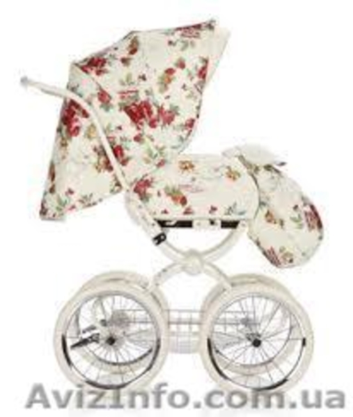 Классическая коляска Goodbaby Katarina C605 2 в 1 WMDL,белая в цветы.  - <ro>Изображение</ro><ru>Изображение</ru> #3, <ru>Объявление</ru> #958313