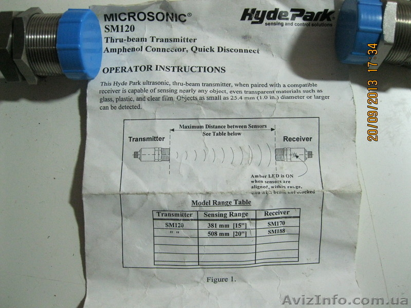MICROSONIC SM120 -----> SM170 - ультразвуковой барьер. - <ro>Изображение</ro><ru>Изображение</ru> #4, <ru>Объявление</ru> #962425
