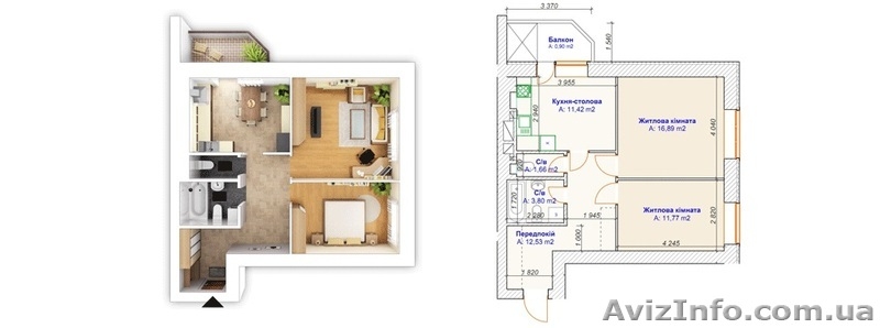 Готовая 2-к квартира с кухней-студио в ЖК "Петровский квартал" 5 км от Киева - <ro>Изображение</ro><ru>Изображение</ru> #6, <ru>Объявление</ru> #968521