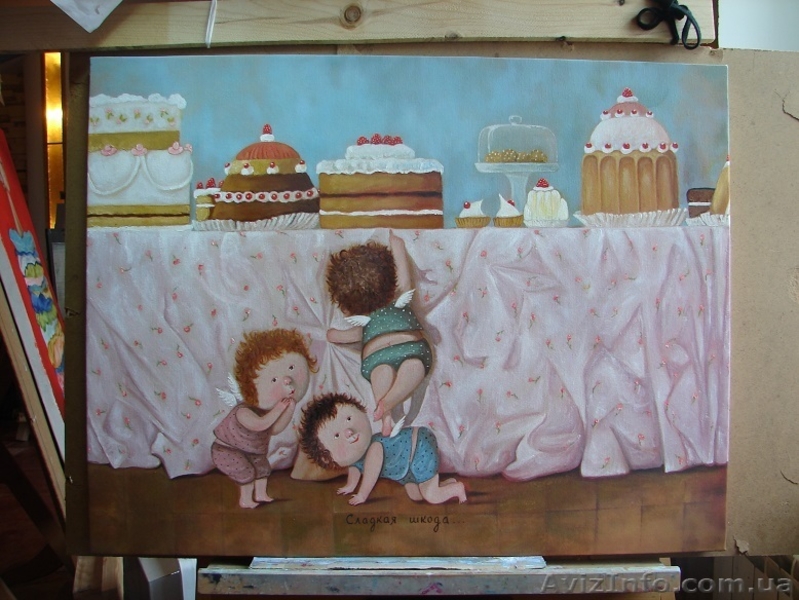 продам картину Гапчинской \"Мамины туфли\" - <ro>Изображение</ro><ru>Изображение</ru> #8, <ru>Объявление</ru> #980652