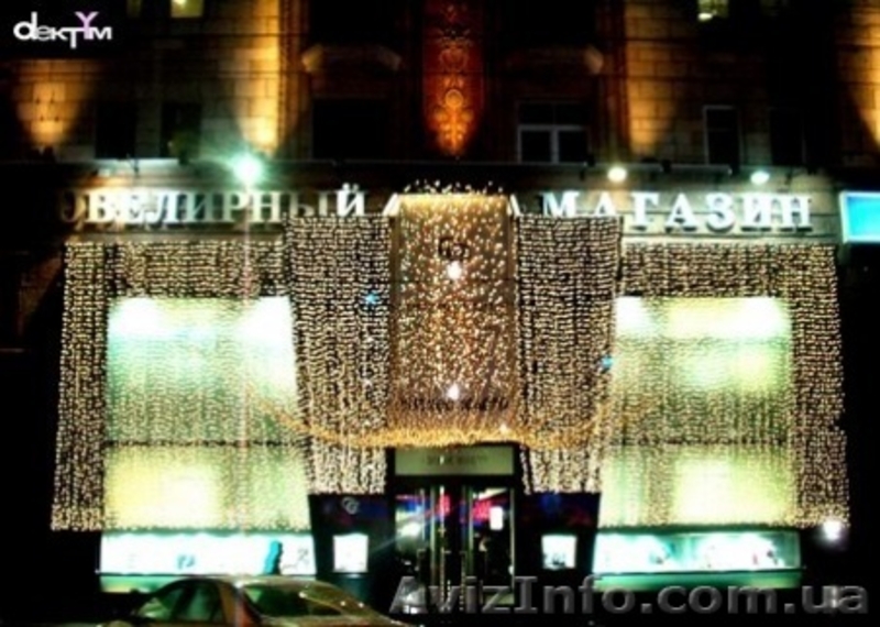 Оформление зданий гирляндами,новогоднее оформление дома,украшение фасада,окон - <ro>Изображение</ro><ru>Изображение</ru> #1, <ru>Объявление</ru> #981125