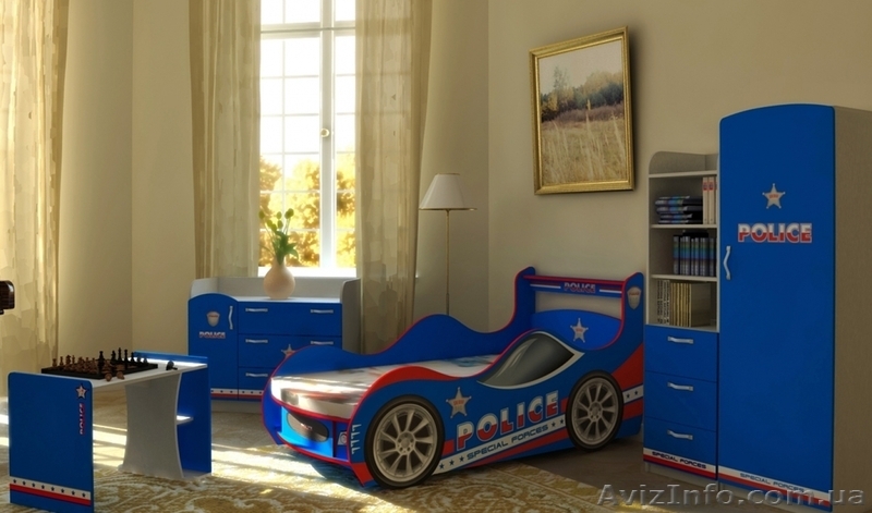 Кровать-машина \"Полиция\" - <ro>Изображение</ro><ru>Изображение</ru> #4, <ru>Объявление</ru> #995719