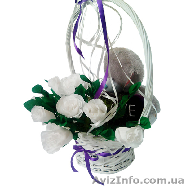 букет из конфет Розы с медвежонком Тэдди - <ro>Изображение</ro><ru>Изображение</ru> #1, <ru>Объявление</ru> #1041807