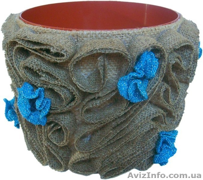 Подарок: Горшок для цветов "В нашем поле Васильки" ручной работы - <ro>Изображение</ro><ru>Изображение</ru> #4, <ru>Объявление</ru> #1047721