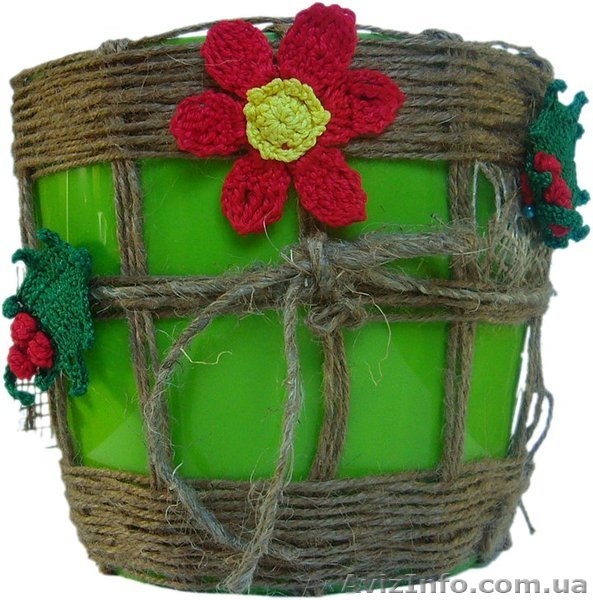 Горшочек для цветов "Тень на плетень" - ручной работы, эксклюзив - <ro>Изображение</ro><ru>Изображение</ru> #4, <ru>Объявление</ru> #1047734