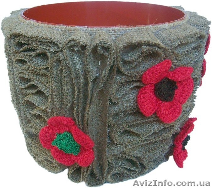 Цветочный горшок "Маковое поле" ручной работы - <ro>Изображение</ro><ru>Изображение</ru> #5, <ru>Объявление</ru> #1047723