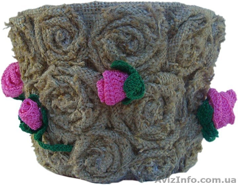 Горшок для цветов "Розовые розы" к празднику, ручной работы - <ro>Изображение</ro><ru>Изображение</ru> #4, <ru>Объявление</ru> #1047726