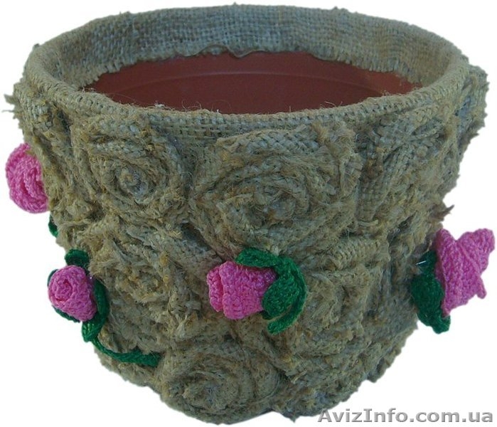 Горшок для цветов "Розовые розы" к празднику, ручной работы - <ro>Изображение</ro><ru>Изображение</ru> #5, <ru>Объявление</ru> #1047726