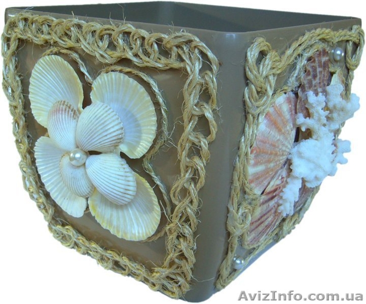 Подарок. Горшок для цветов "Морское воспоминание" ручной работы. - <ro>Изображение</ro><ru>Изображение</ru> #5, <ru>Объявление</ru> #1047731