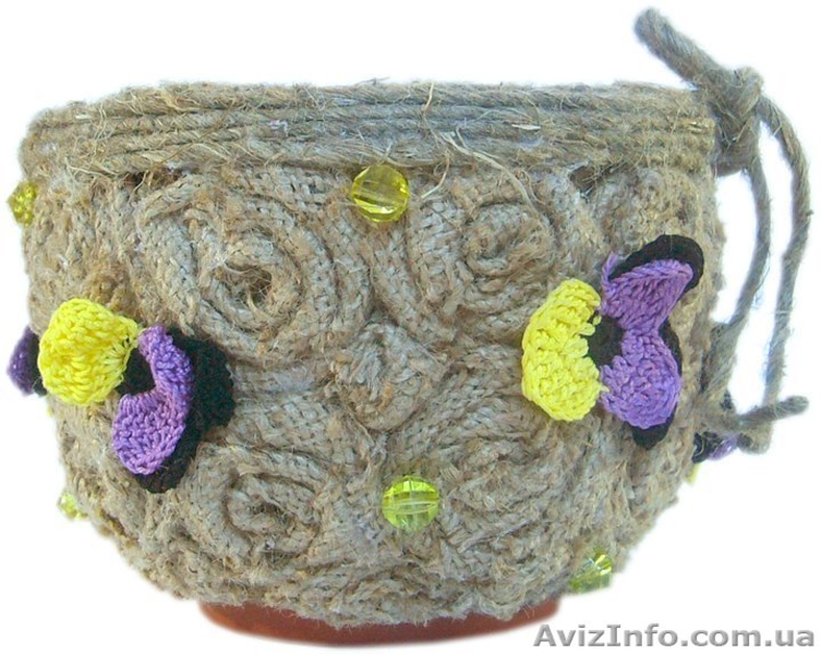 Подарок для любимых: Цветочный горшок ручной работы "Фиалка полевая" - <ro>Изображение</ro><ru>Изображение</ru> #3, <ru>Объявление</ru> #1047730