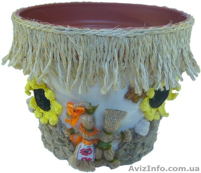 Дизайнерский цветочный горшок "Сельский променад" ручной работы - <ro>Изображение</ro><ru>Изображение</ru> #4, <ru>Объявление</ru> #1047714