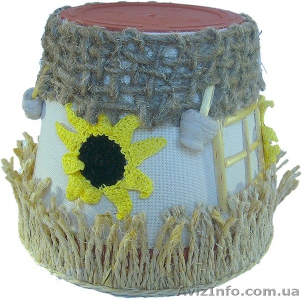 Дизайнерский цветочный горшок "Сельский променад" ручной работы - <ro>Изображение</ro><ru>Изображение</ru> #5, <ru>Объявление</ru> #1047714