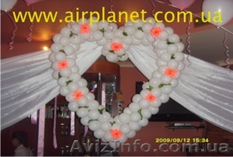 Свадебное оформление шарами, украсить зал, шарики на свадьбу - <ro>Изображение</ro><ru>Изображение</ru> #6, <ru>Объявление</ru> #1037946