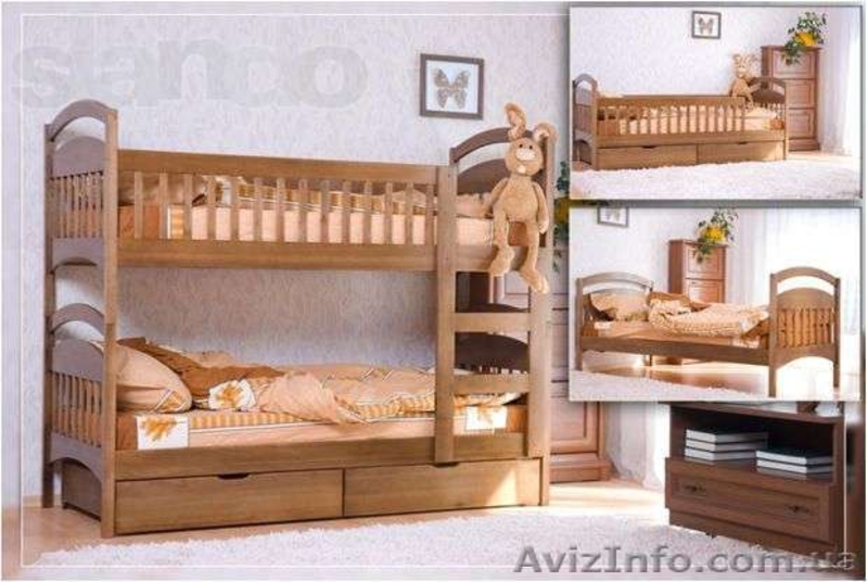 Двухъярусная деревянная кровать-трансформер Карина, от производителя - <ro>Изображение</ro><ru>Изображение</ru> #3, <ru>Объявление</ru> #1179682