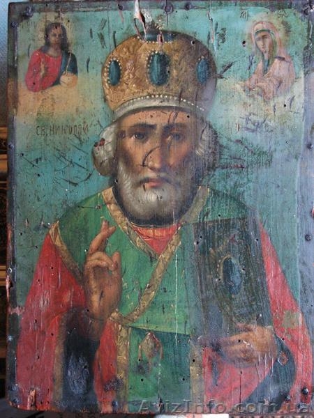 Предлагаю старинную икону  "Святой Николай Угодник" 19 века. - <ro>Изображение</ro><ru>Изображение</ru> #3, <ru>Объявление</ru> #1189100