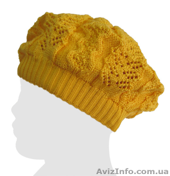 Ажурный берет демисезонный для девочек. Хлопок/вискоза. - <ro>Изображение</ro><ru>Изображение</ru> #4, <ru>Объявление</ru> #1230909