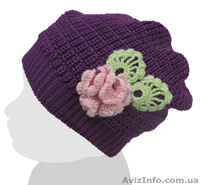 Нарядная шапочка демисезонная для девочек. Хлопок/вискоза. - <ro>Изображение</ro><ru>Изображение</ru> #8, <ru>Объявление</ru> #1230912